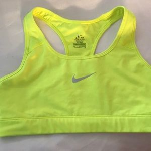 Nike yellow sports bra